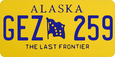 AK license plate GEZ259