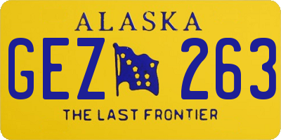 AK license plate GEZ263