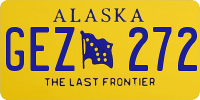 AK license plate GEZ272