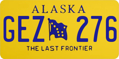 AK license plate GEZ276