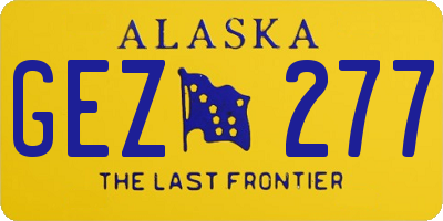 AK license plate GEZ277