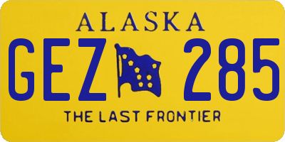 AK license plate GEZ285