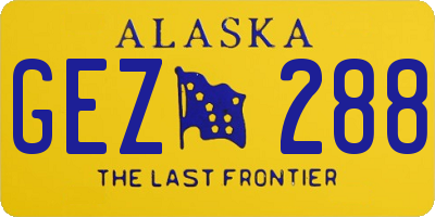 AK license plate GEZ288