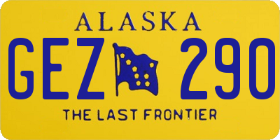 AK license plate GEZ290