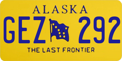 AK license plate GEZ292