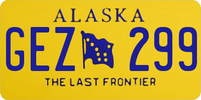 AK license plate GEZ299