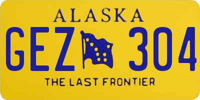 AK license plate GEZ304