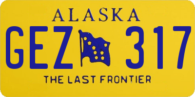AK license plate GEZ317