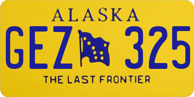 AK license plate GEZ325