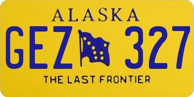 AK license plate GEZ327
