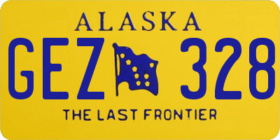 AK license plate GEZ328
