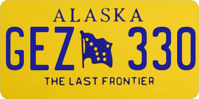 AK license plate GEZ330