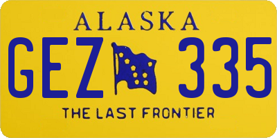 AK license plate GEZ335