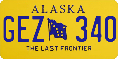 AK license plate GEZ340