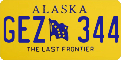 AK license plate GEZ344