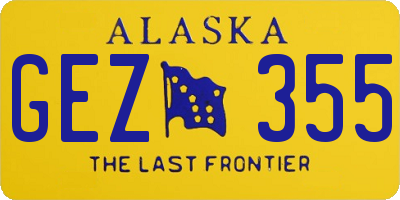 AK license plate GEZ355