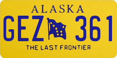 AK license plate GEZ361