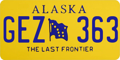 AK license plate GEZ363