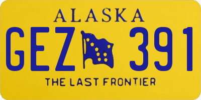 AK license plate GEZ391