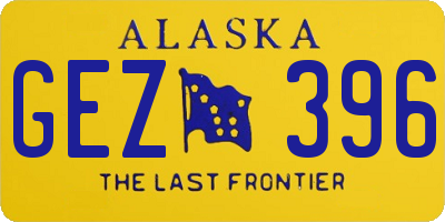 AK license plate GEZ396