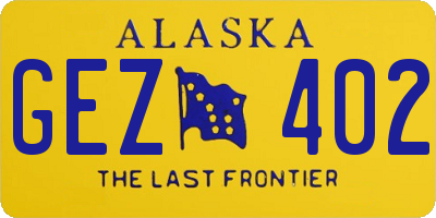 AK license plate GEZ402