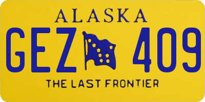 AK license plate GEZ409