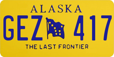 AK license plate GEZ417