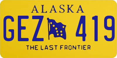 AK license plate GEZ419