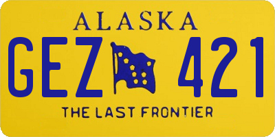 AK license plate GEZ421