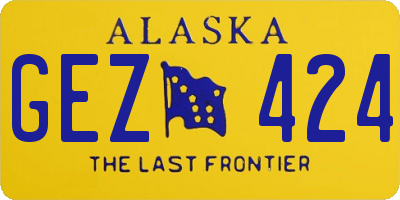 AK license plate GEZ424