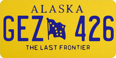 AK license plate GEZ426