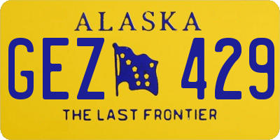 AK license plate GEZ429