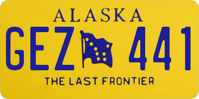 AK license plate GEZ441