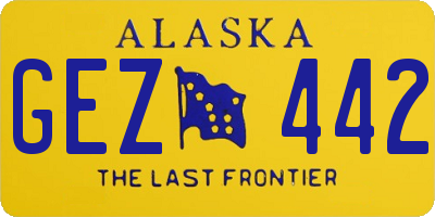 AK license plate GEZ442