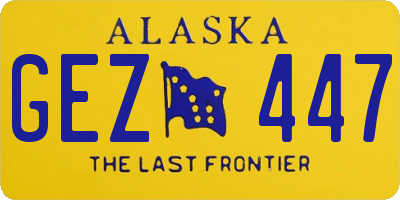 AK license plate GEZ447