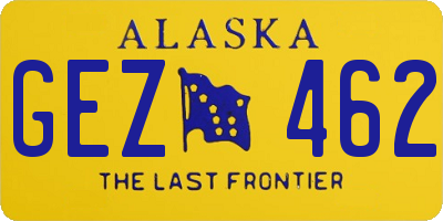 AK license plate GEZ462