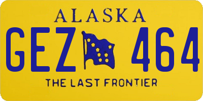AK license plate GEZ464
