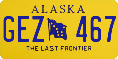 AK license plate GEZ467
