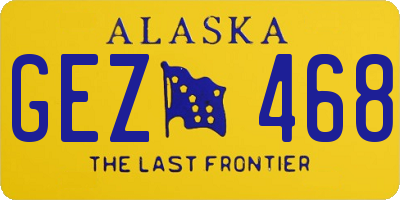 AK license plate GEZ468