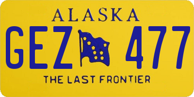 AK license plate GEZ477