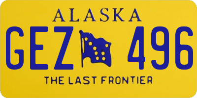 AK license plate GEZ496