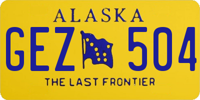AK license plate GEZ504