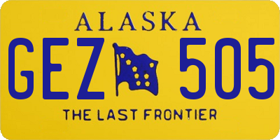 AK license plate GEZ505