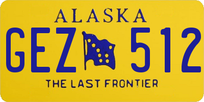 AK license plate GEZ512
