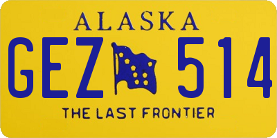 AK license plate GEZ514