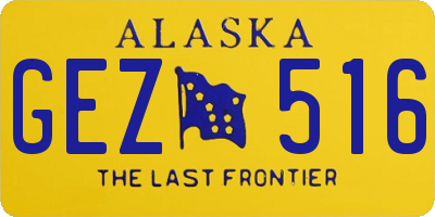 AK license plate GEZ516