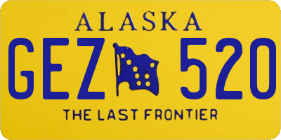 AK license plate GEZ520