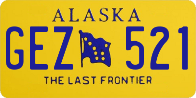 AK license plate GEZ521
