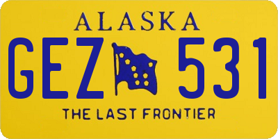 AK license plate GEZ531