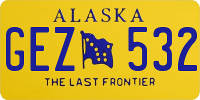 AK license plate GEZ532